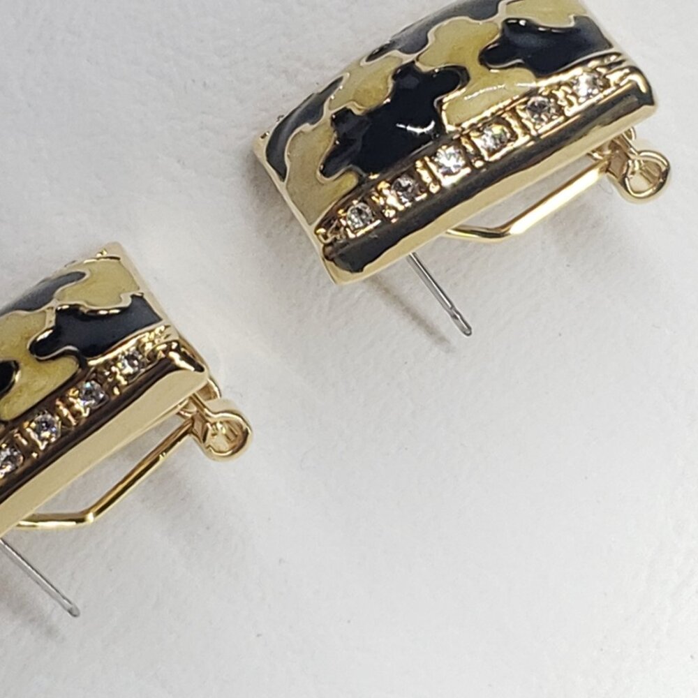 NWT Camille Lucie ๐ Yellow & Black Puzzle Ring & Earring Set โ Size 8 - Picture 3 of 6